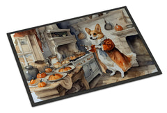Corgi Fall Kitchen Pumpkins Doormat