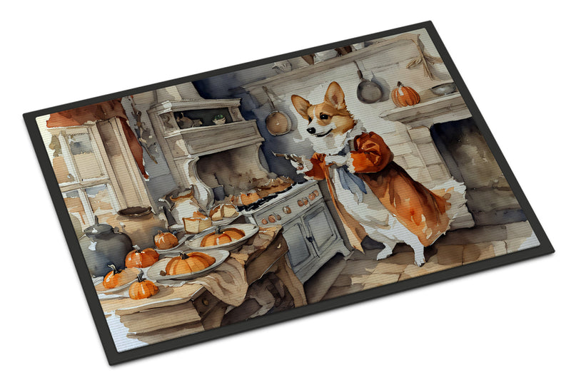 Corgi Fall Kitchen Pumpkins Doormat