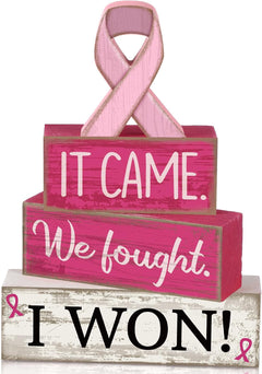Lineshading 4 Pcs Pink Halloween Tiered Tray Decor, Wooden Ghost Signs