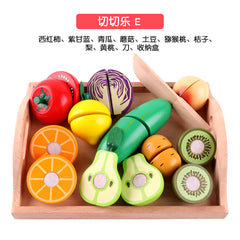 Wooden Magnetic Fruit And Vegetable Cutting Toy Set