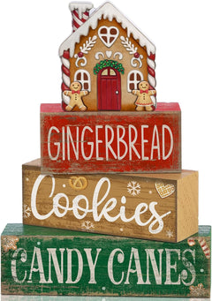 Lineshading 4 Pcs Pink Halloween Tiered Tray Decor, Wooden Ghost Signs