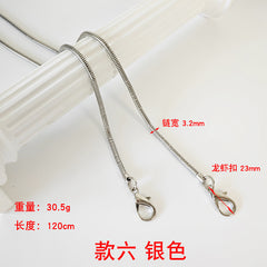Metal Bag Chain With Woven Shoulder Strap For DIY