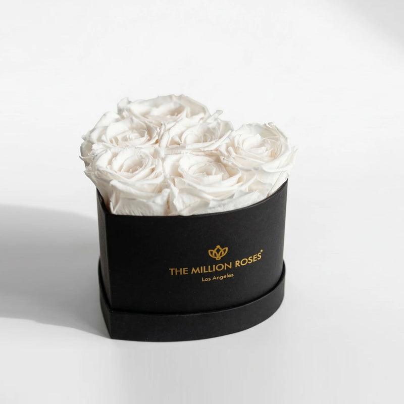 Baby Heart Black Box | White Roses