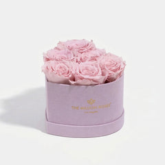 Baby Heart Light Pink Suede Box | Light Pink Roses