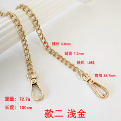 Metal Bag Chain With Woven Shoulder Strap For DIY
